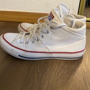 Converse White Mid-Tops